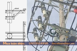 Bản vẽ và bố trí thực tế giá treo dao cắt tụ bù