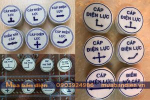 Mốc sứ cảnh báo cáp ngầm